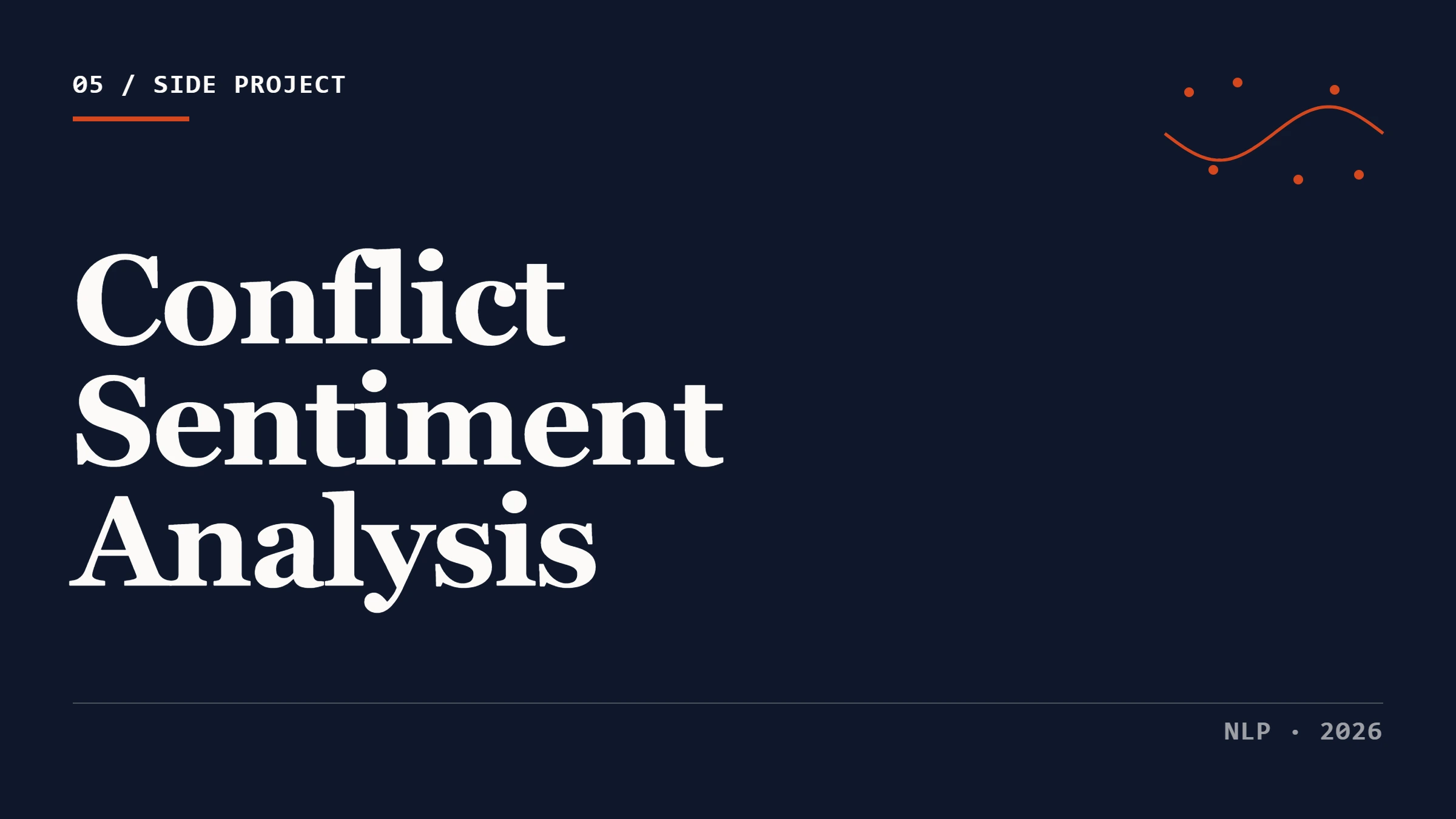 Conflict Sentiment Analysis thumbnail with sentiment polarity wave