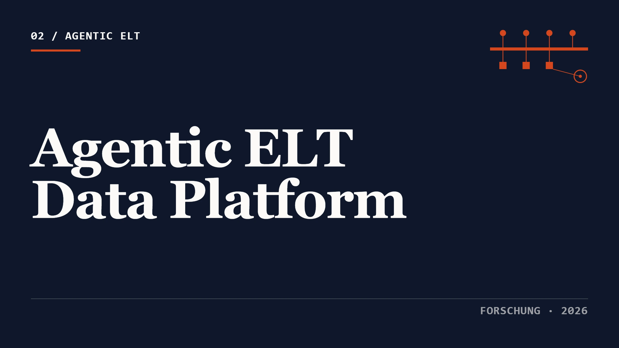 Agentic ELT Data Platform Thumbnail mit geschichtetem Datenfluss und MCP-Knoten