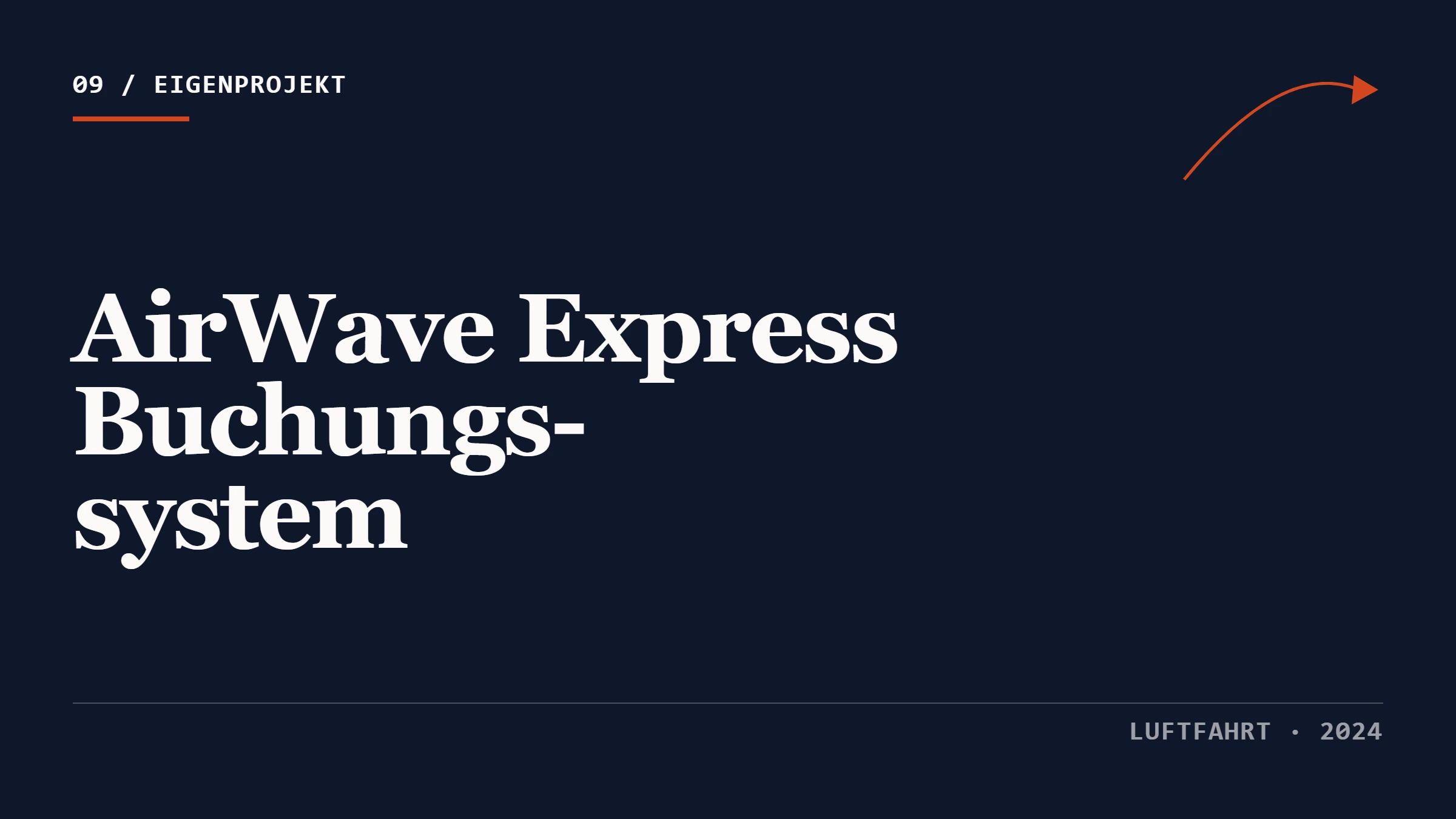 AirWave Express Ticketing System Thumbnail mit Flugbahn und Flugzeug